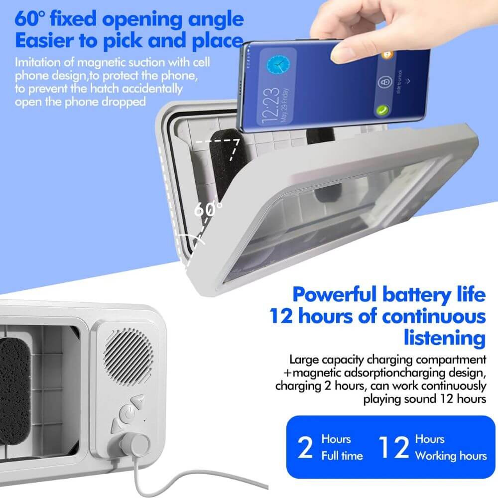 Bluetooth Shower Phone Holder