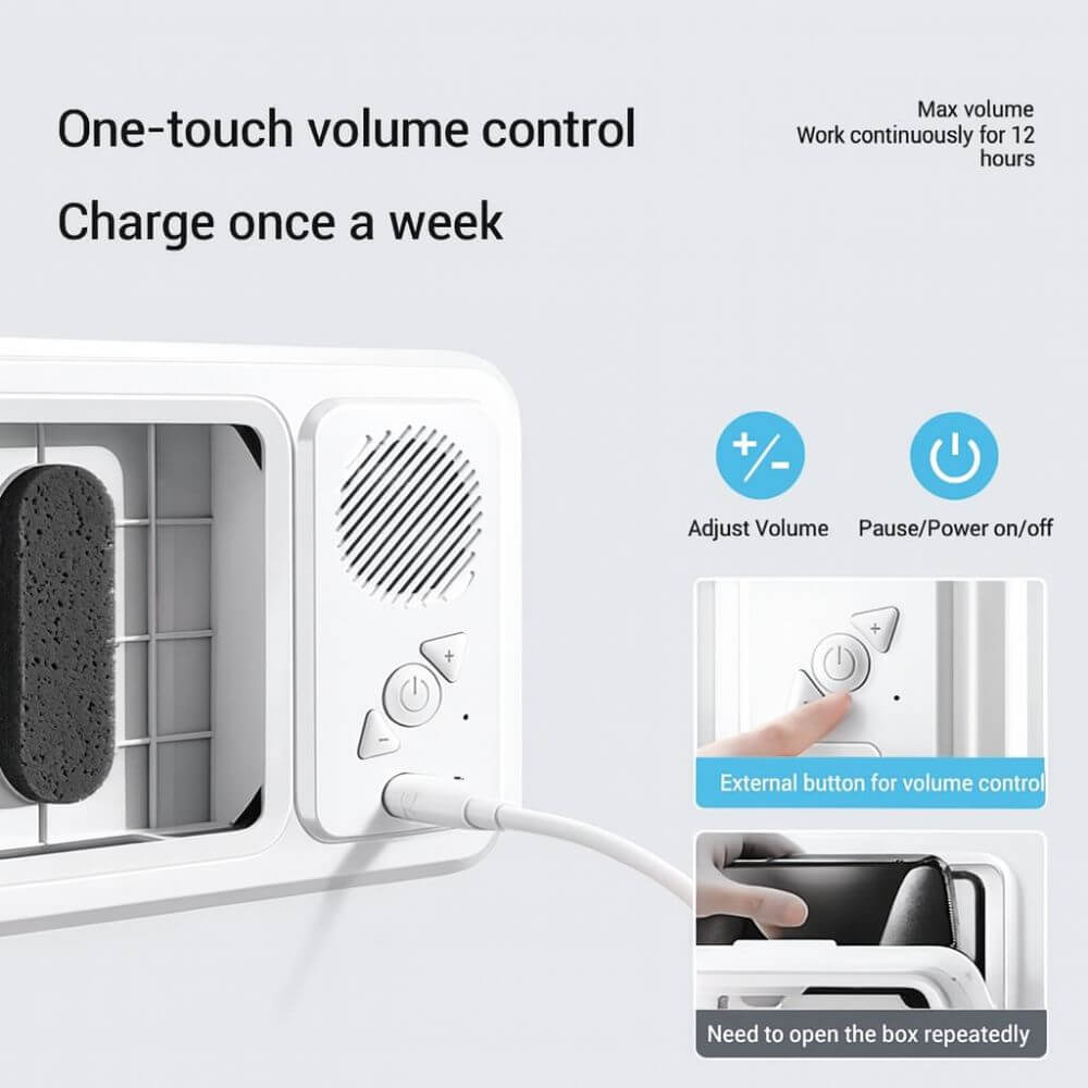 Bluetooth Shower Phone Holder