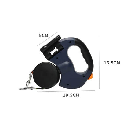 Dual Retractable Dog Leash with LED light